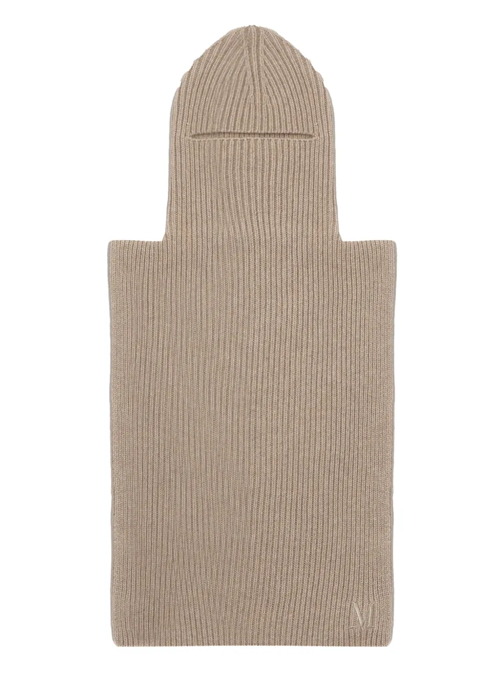 Max Mara balaclava-collar poncho Beige
