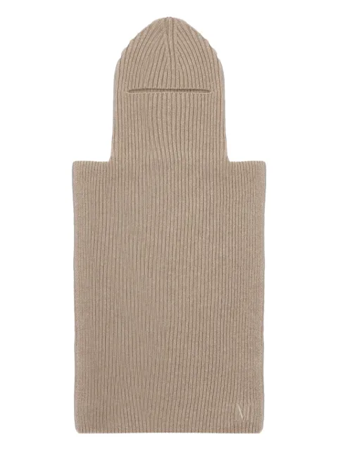 Max Mara balaclava-collar poncho