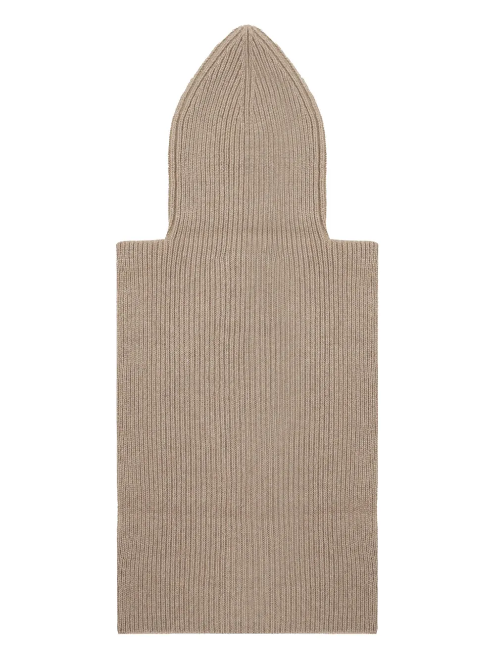 Max Mara Poncho met bivakmuts kraag Beige