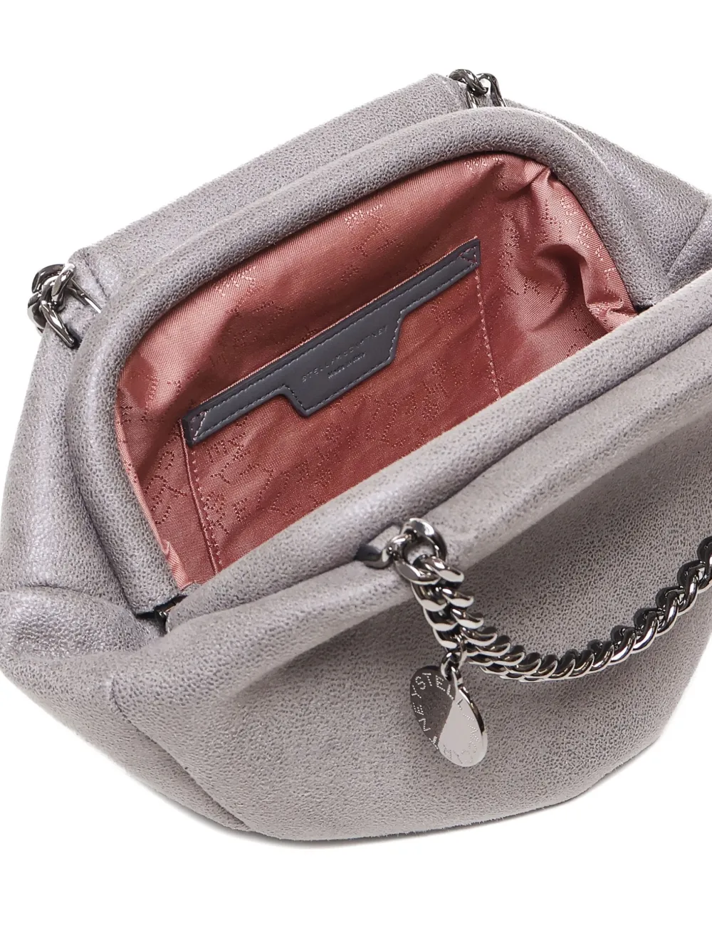 Stella McCartney Falabella double-chain handle shaggy deer bag Grijs