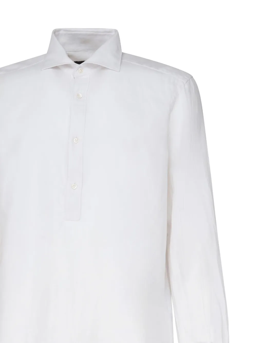 Fay spread-collar cotton polo shirt Wit