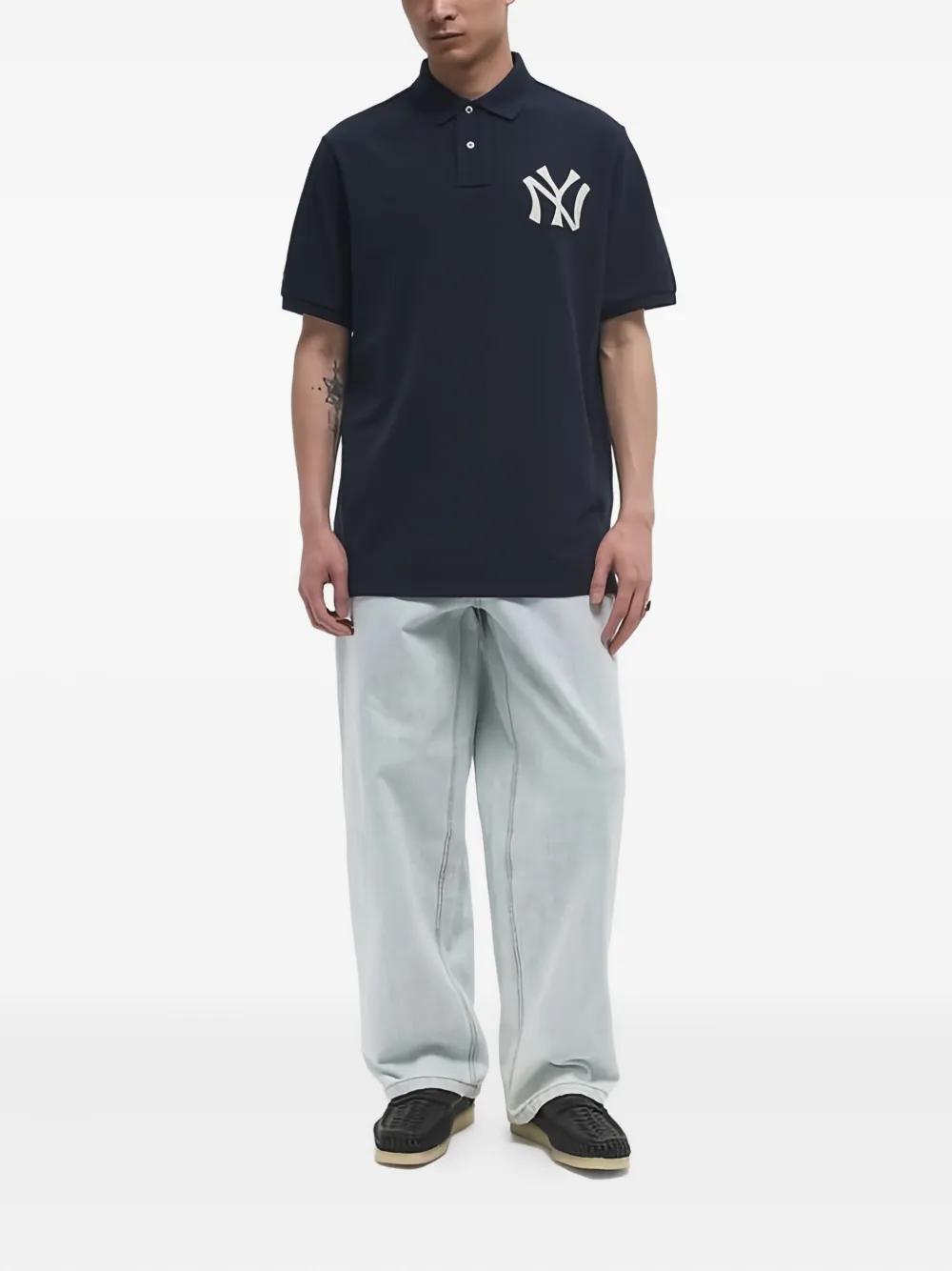 Polo Ralph Lauren x MLB Yankees logo polo shirt Blauw
