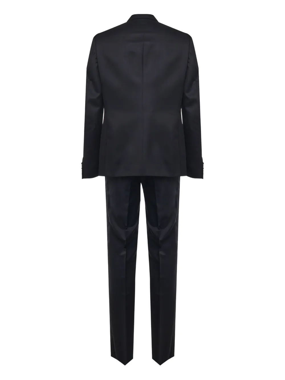 Zegna single-breasted button suit Zwart