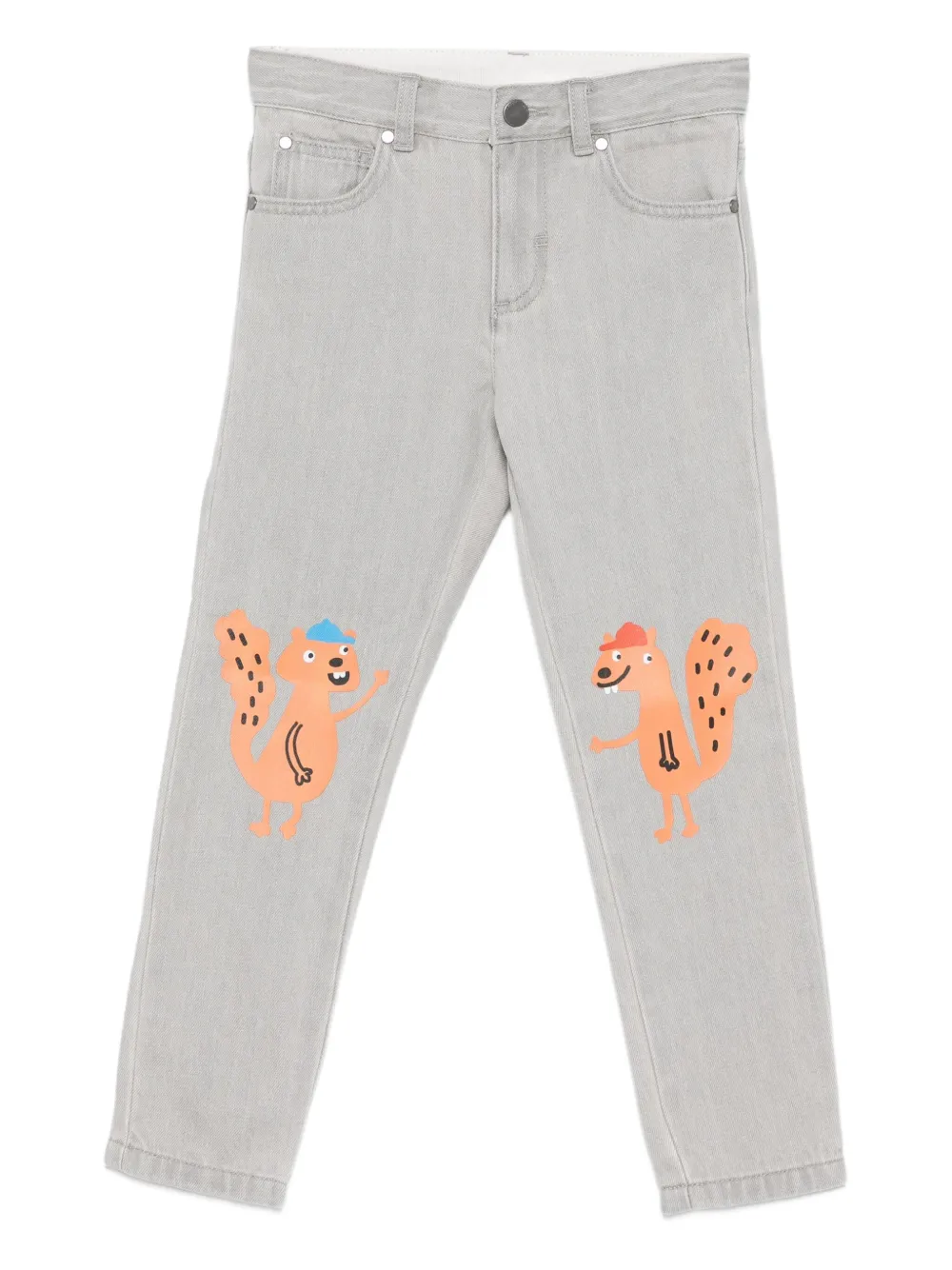 Stella McCartney Kids Jeans met eekhoornprint Grijs