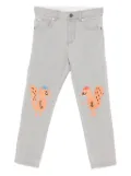 Stella McCartney Kids squirrel-print jeans - Grey