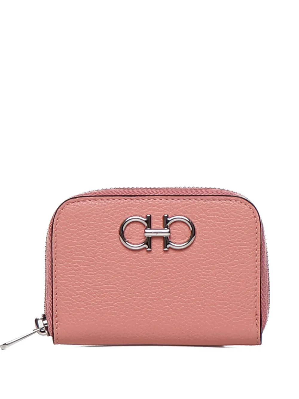 Ferragamo Gancini zip-around purse Roze