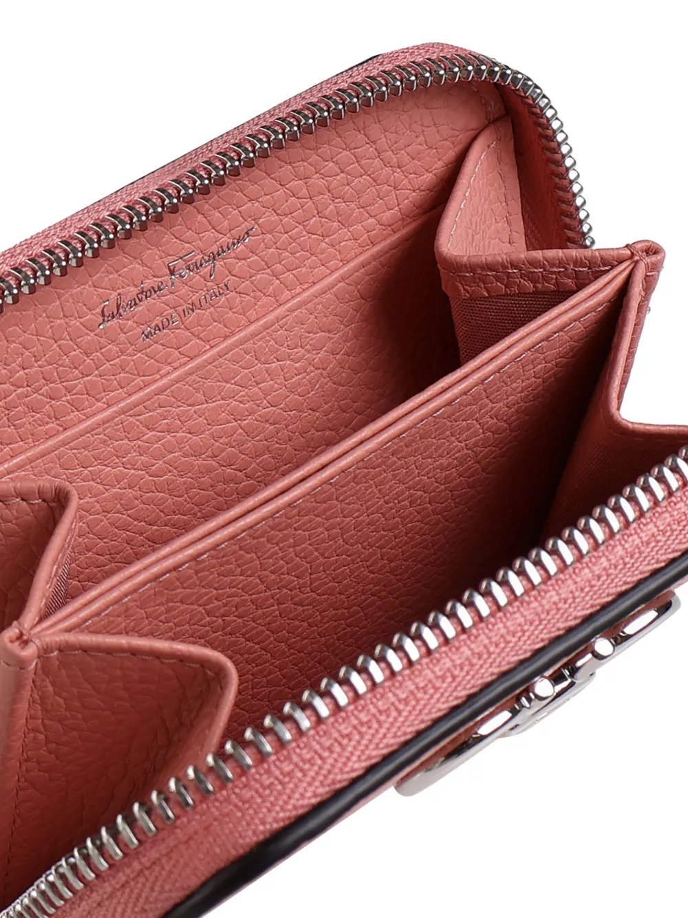 Ferragamo Gancini zip-around purse Roze
