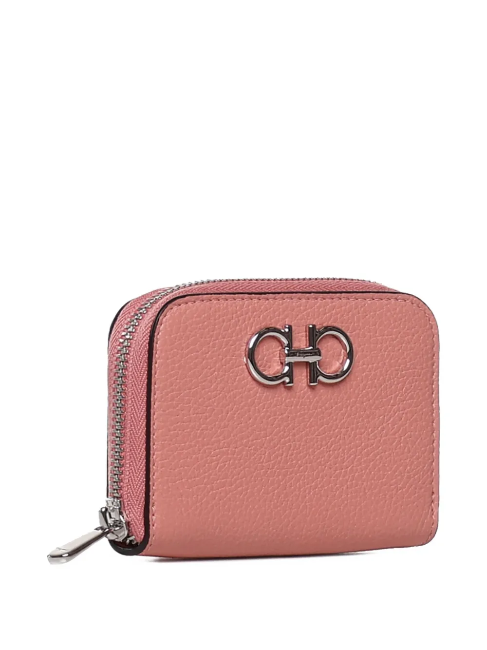 Ferragamo Gancini zip-around purse Roze