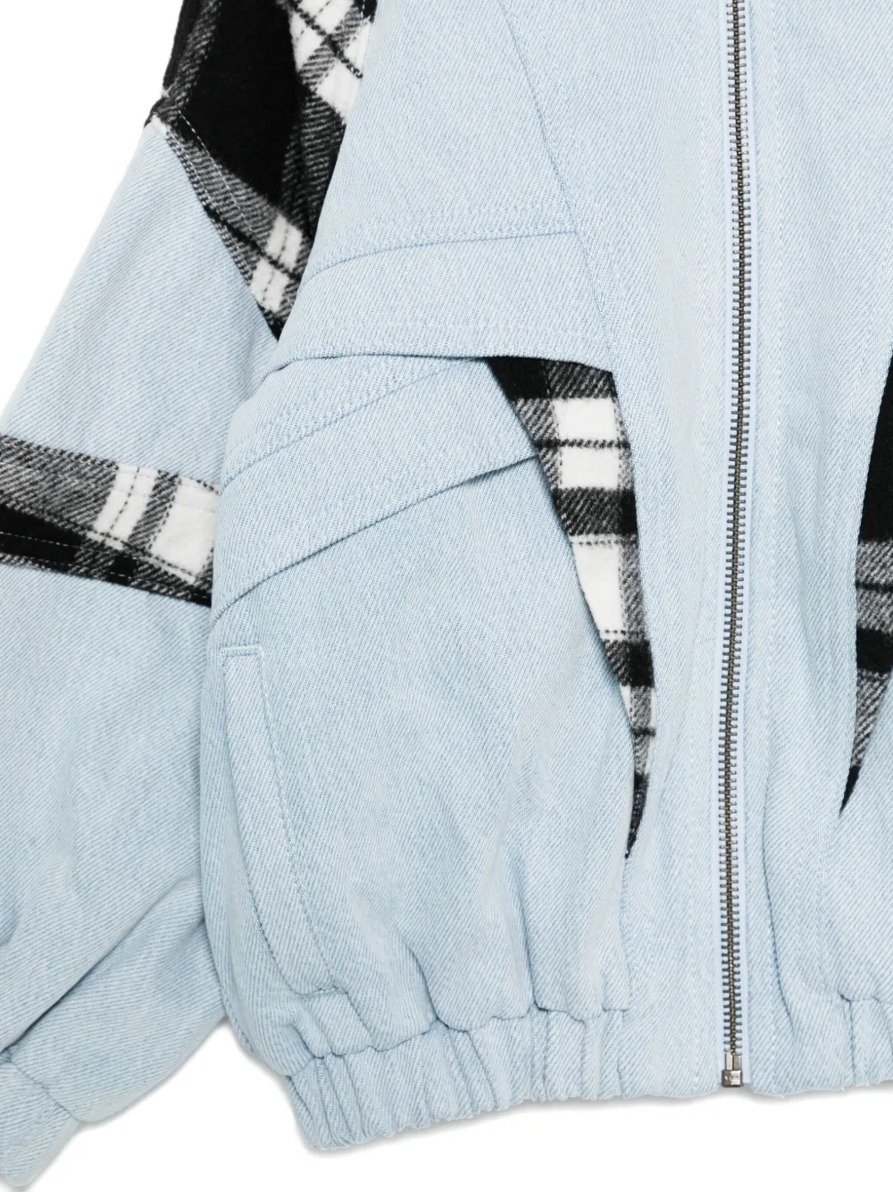 Stella McCartney Kids Geruit jack met vlakken Blauw