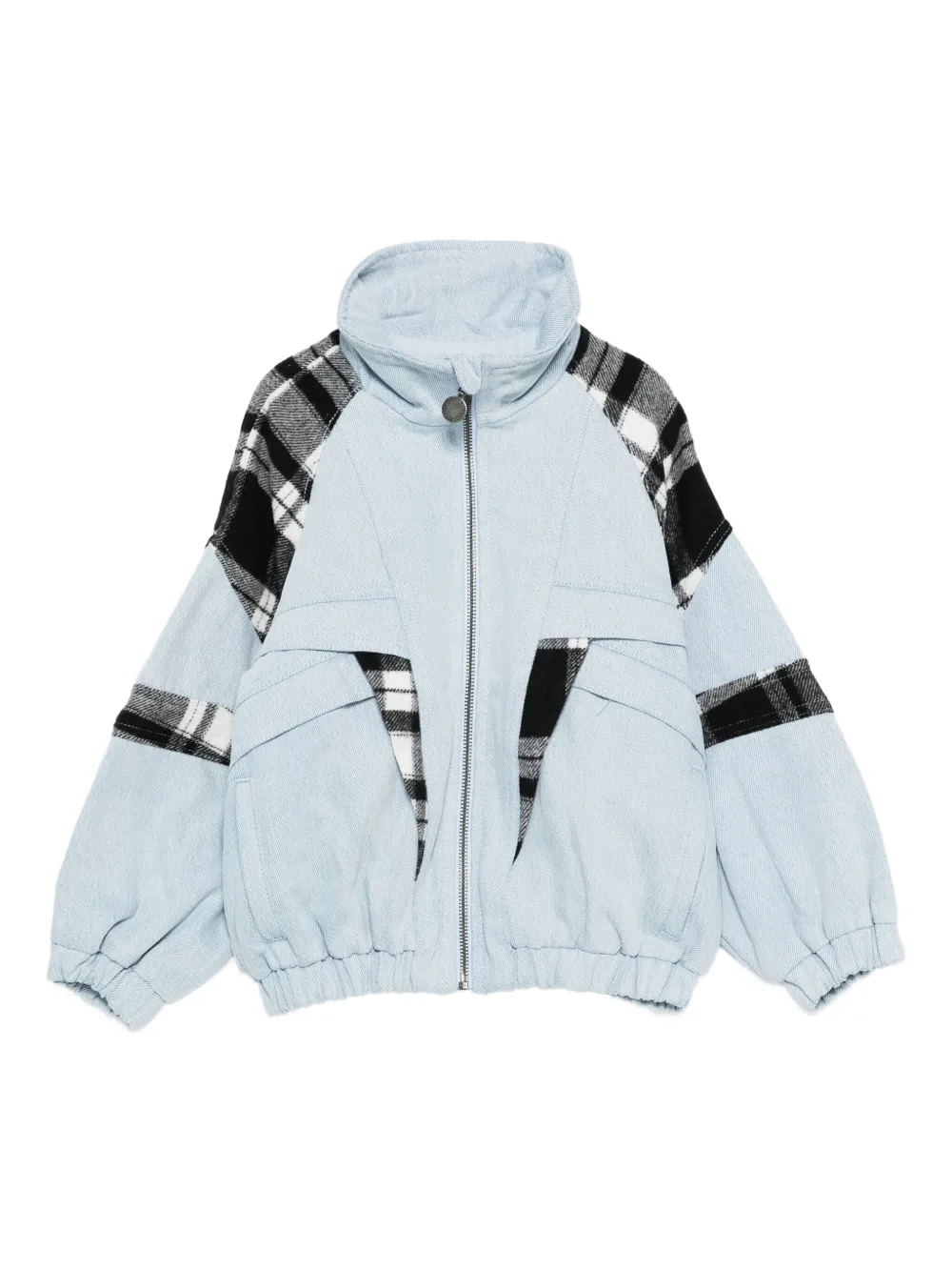 Stella McCartney Kids Geruit jack met vlakken Blauw