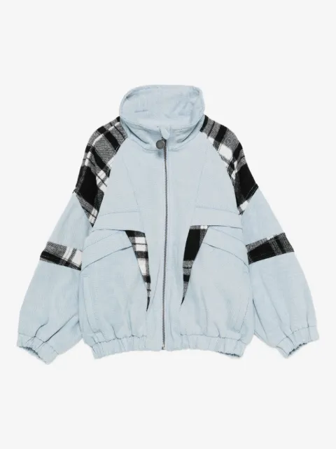 Stella McCartney Kids chamarra con paneles a cuadros
