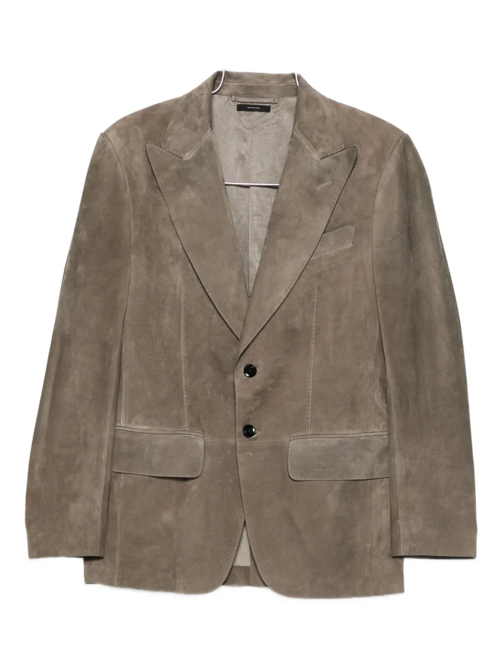 TOM FORD single-breasted suede blazer Grijs