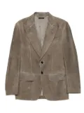 TOM FORD single-breasted suede blazer - Grey