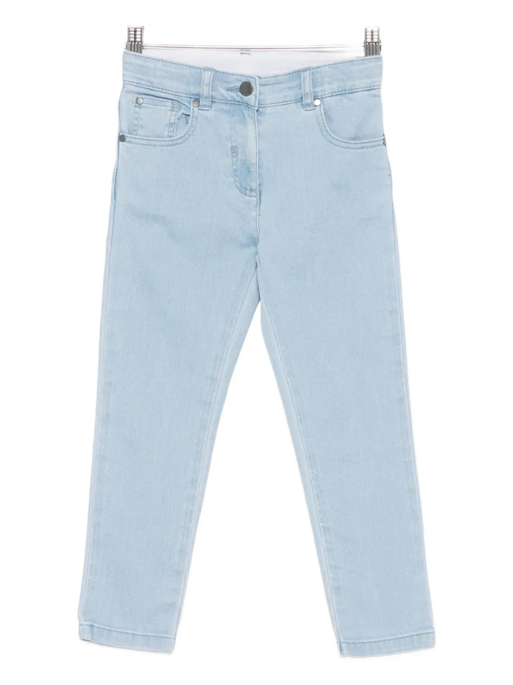 Stella McCartney Kids lip-embroidered jeans - Blu