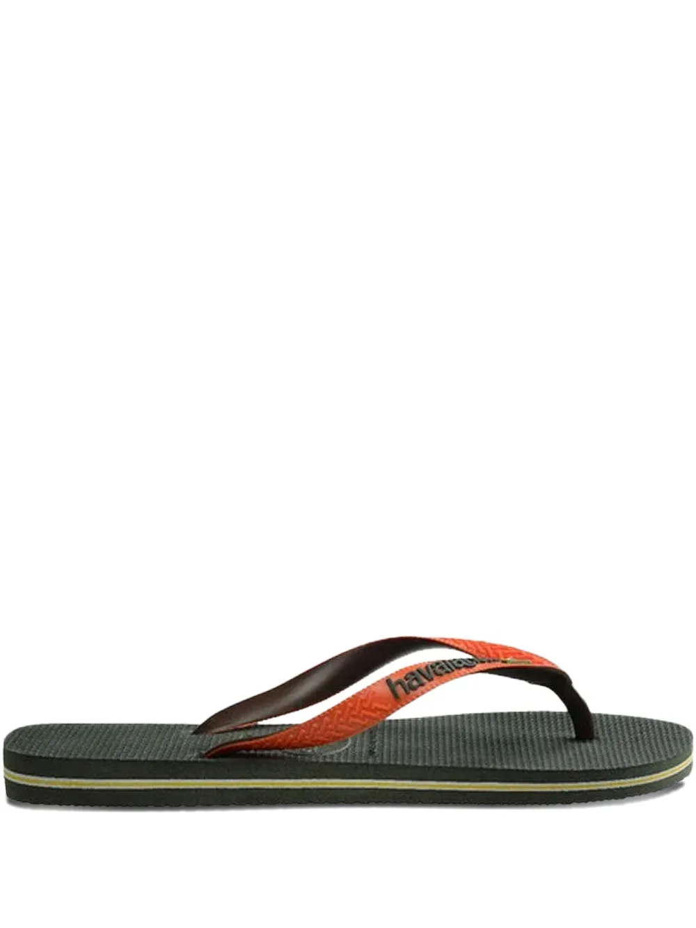 Havaianas two-tone logo-detail flip-flops Orange