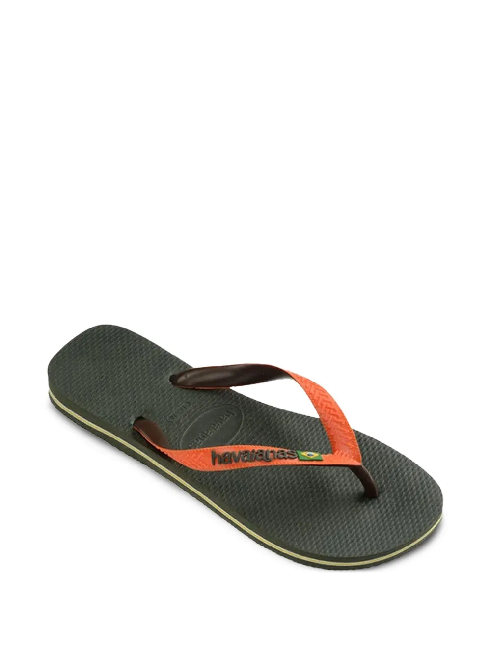 Havaianas two-tone logo-detail flip-flops Orange