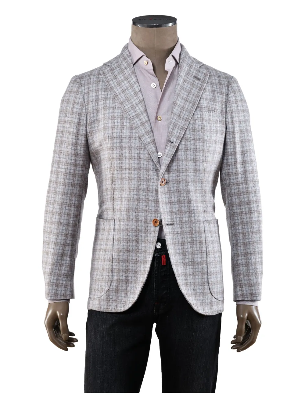 SARTORIO NAPOLI Blazer in cashmere a quadri - Grigio