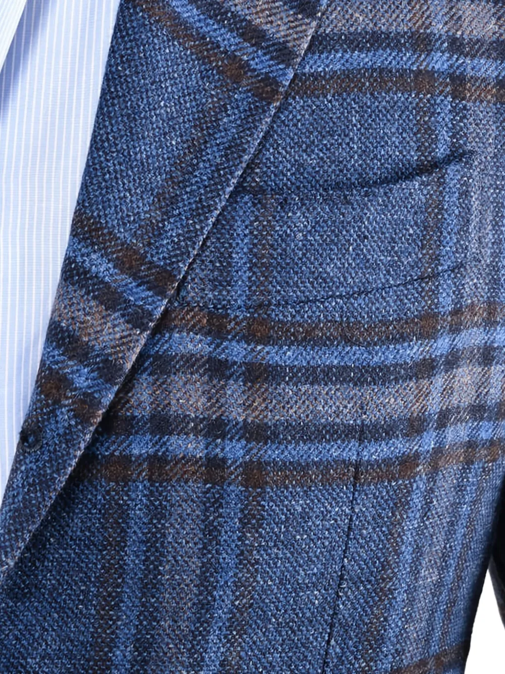 Sartorio Napoli Plaid-pattern Blazer In Gold
