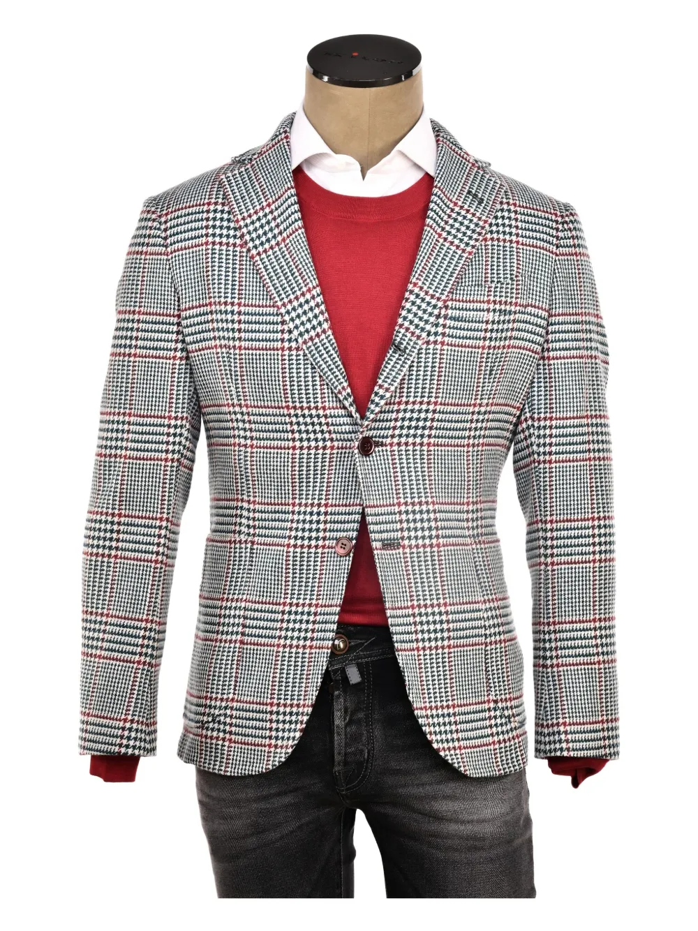 SARTORIO NAPOLI Blazer Principe di Galles in lana - Verde