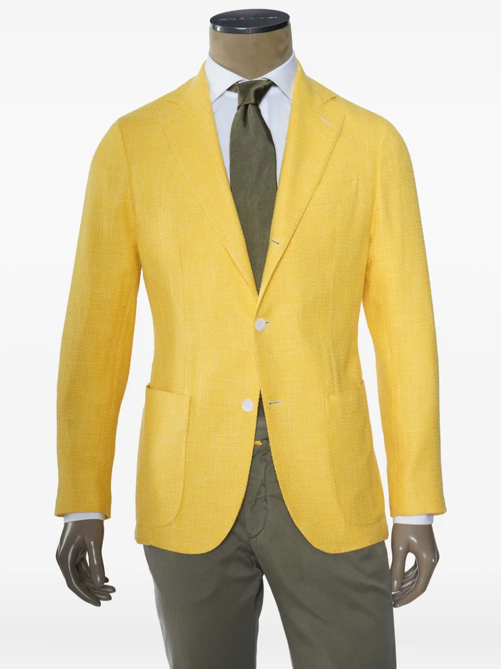 SARTORIO NAPOLI woven blazer Geel