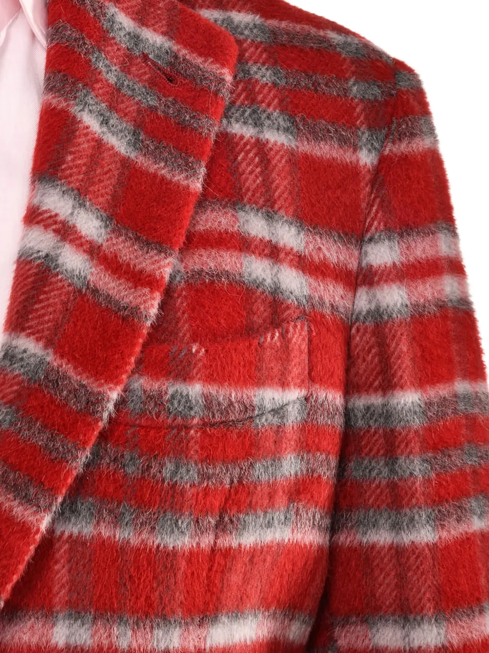 Sartorio Napoli Plaid-pattern Blazer In Red
