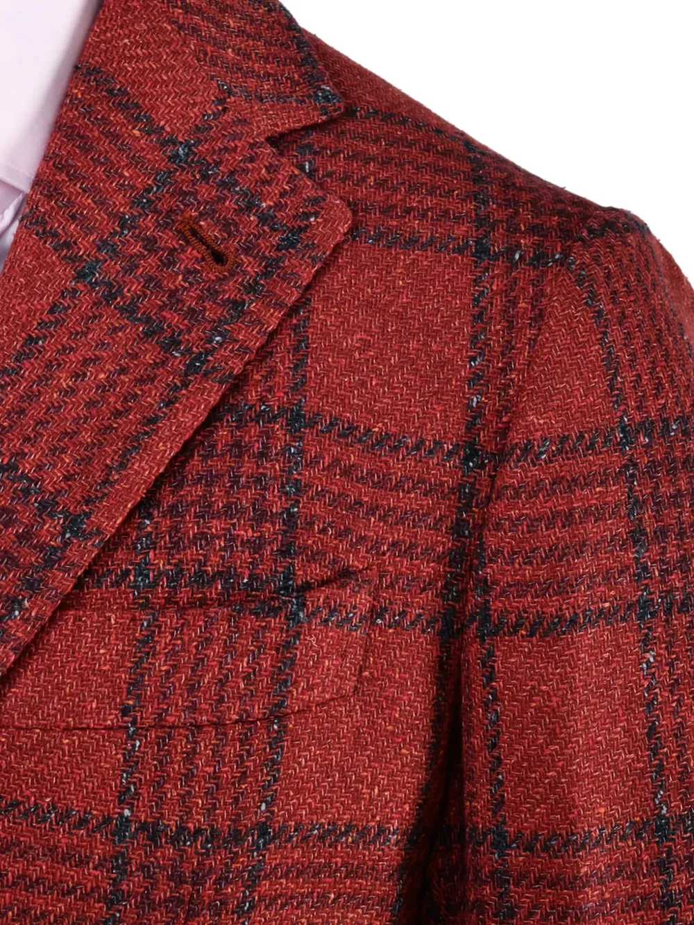 Sartorio Napoli Check-print Blazer In Red