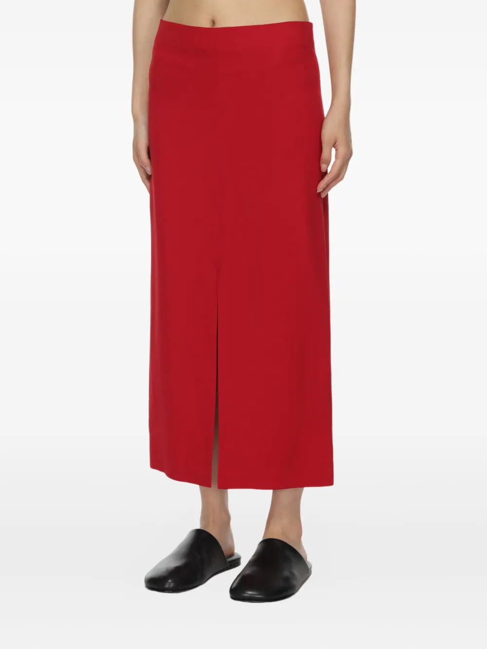 Carven Midi-rok met split Rood
