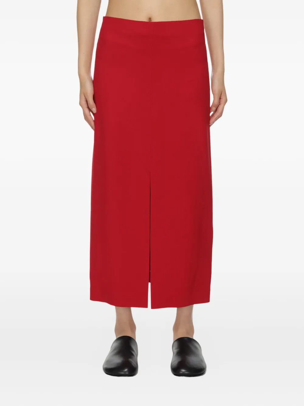 Carven Midi-rok met split Rood
