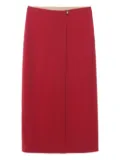 Carven front-slit midi skirt - Red