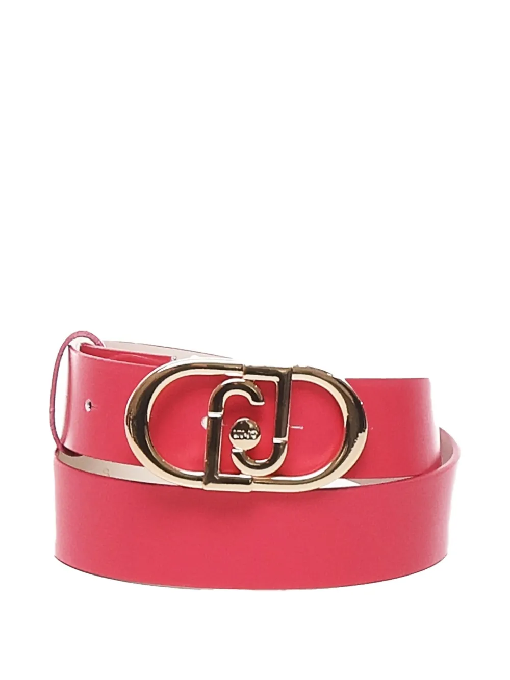 LIU JO logo-buckle belt Roze
