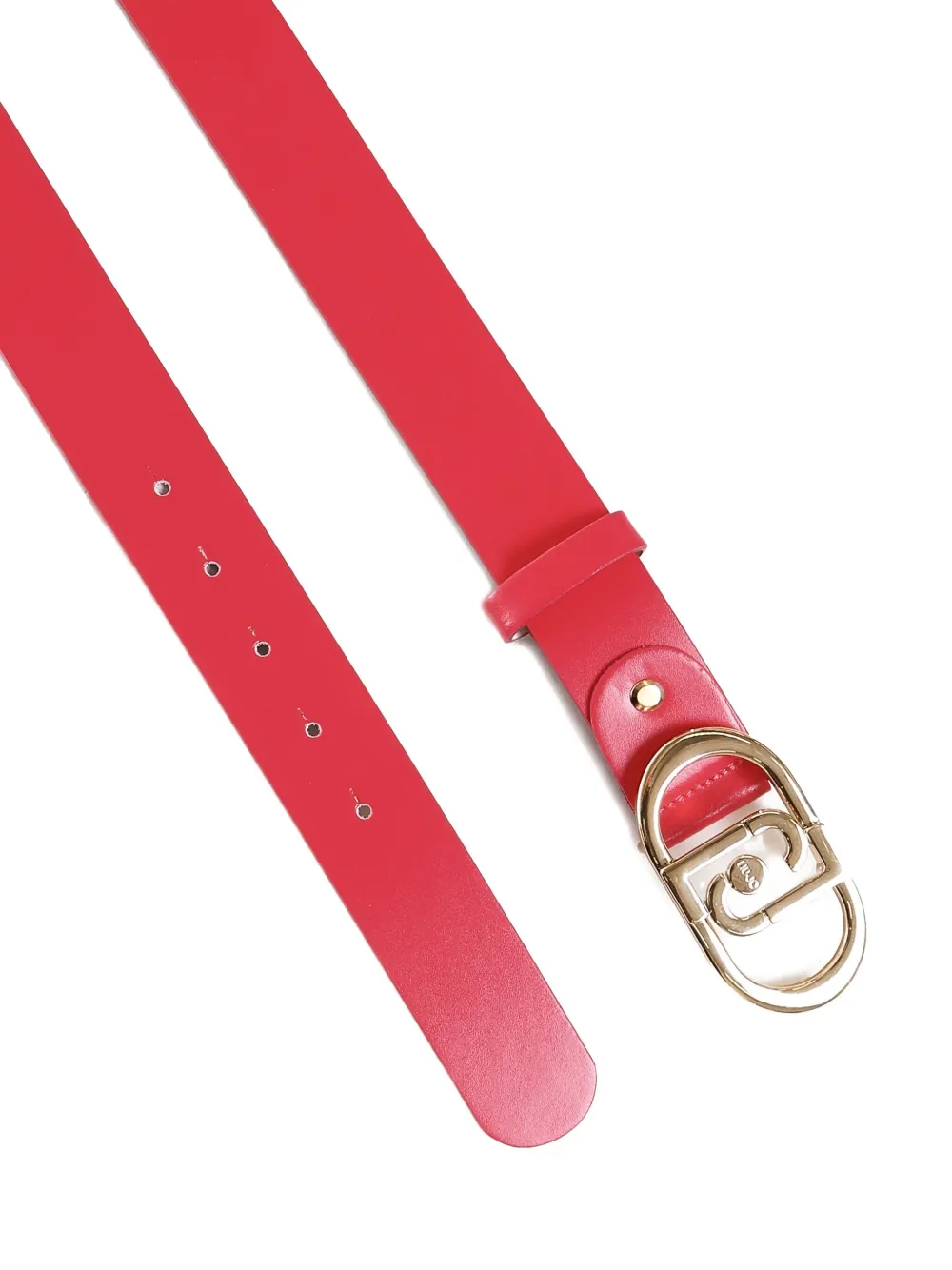 LIU JO logo-buckle belt Roze