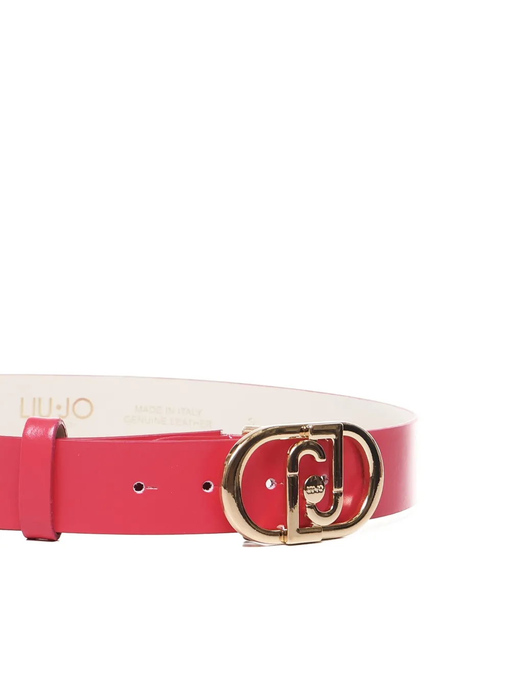 LIU JO logo-buckle belt Roze