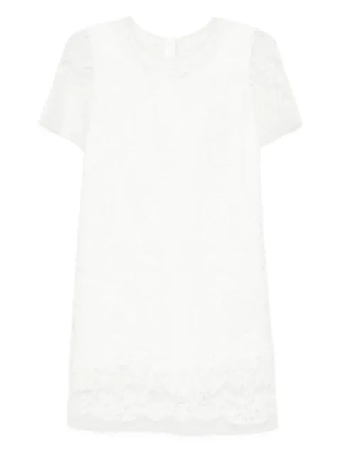 Ermanno Scervino lace-trimmed short-sleeved dress