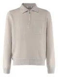 John Galliano half-zip polo shirt - Neutrals