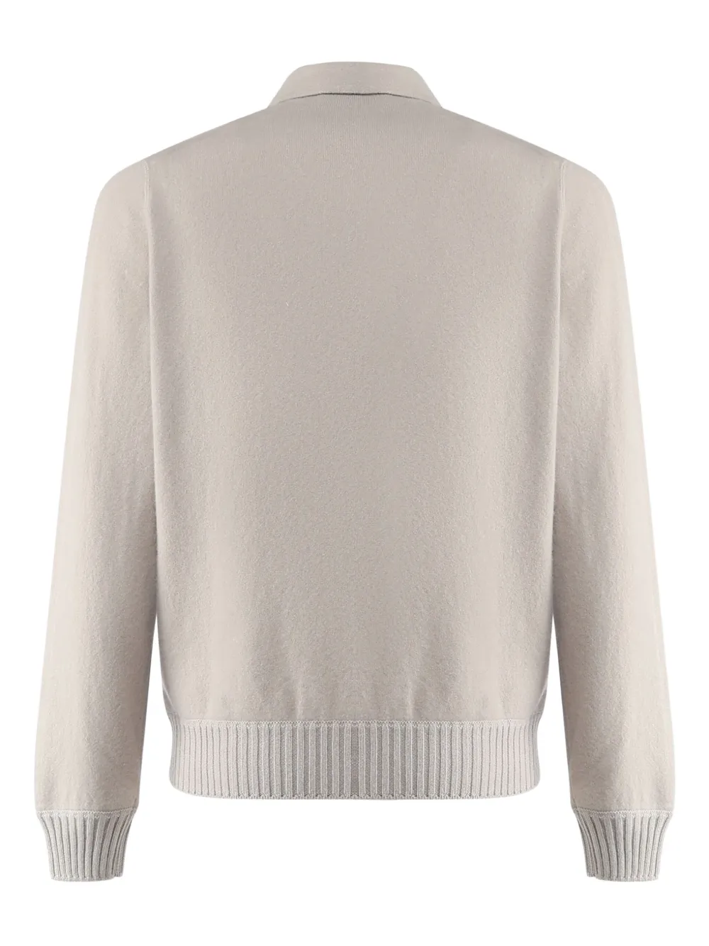 John Galliano Poloshirt met halve rits Beige