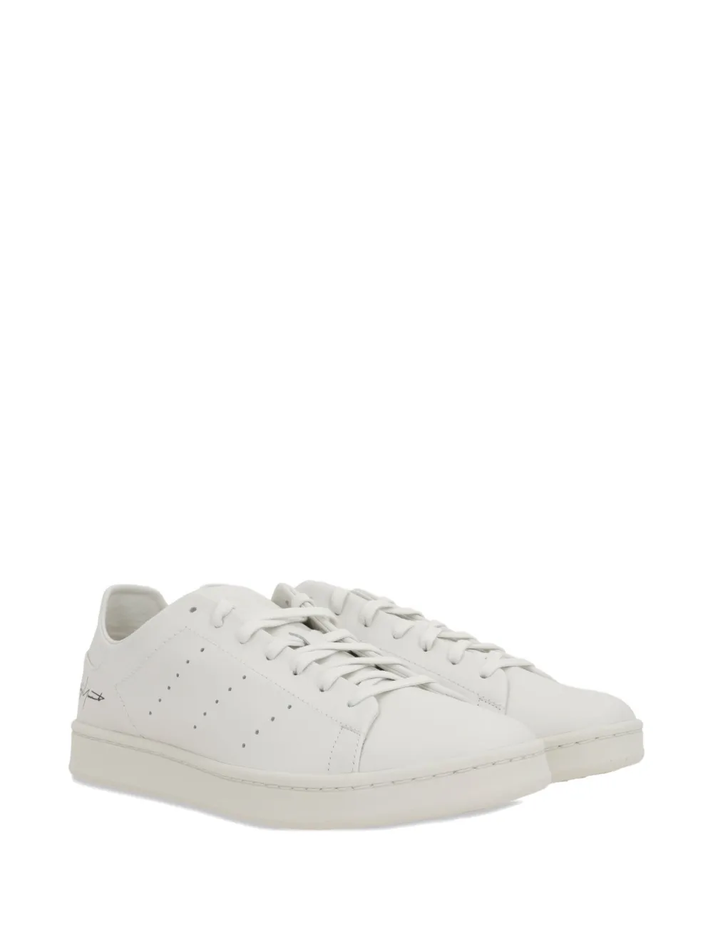 Y-3 Stan Smith perforated leather trainers White