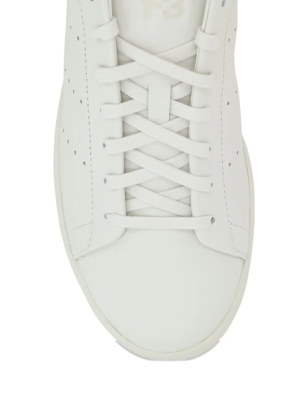 Y-3 Stan Smith perforated leather trainers White