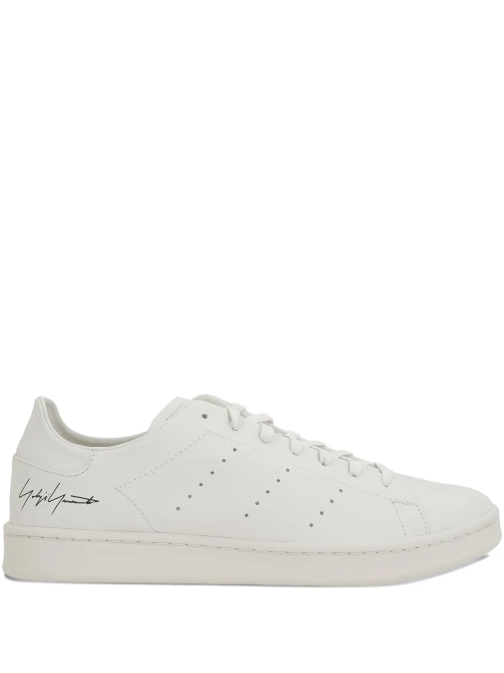 Y-3 Stan Smith perforated leather trainers White