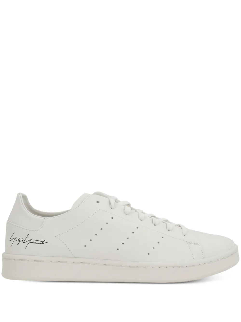 Y-3 Stan Smith perforated leather trainers White