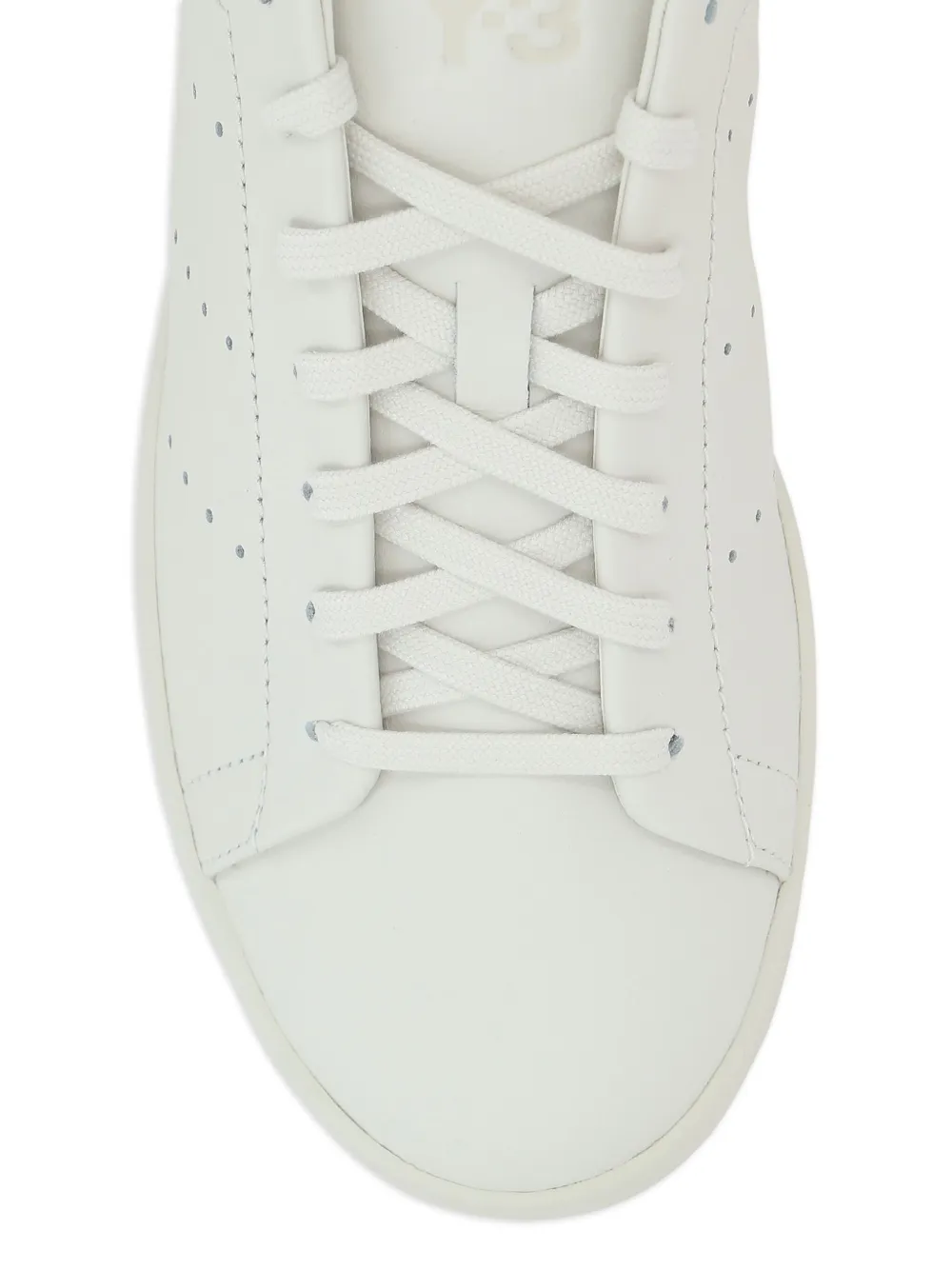 Y-3 Stan Smith perforated leather trainers White