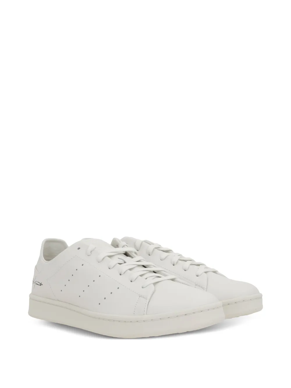 Y-3 Stan Smith perforated leather trainers White