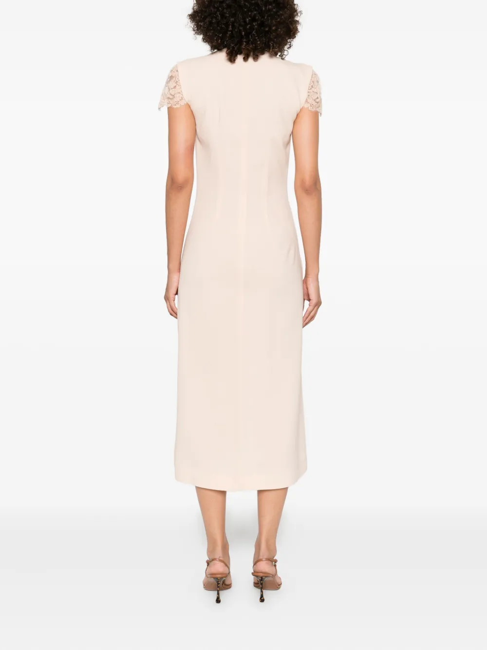 Ermanno Scervino lace-trimmed shift dress Roze