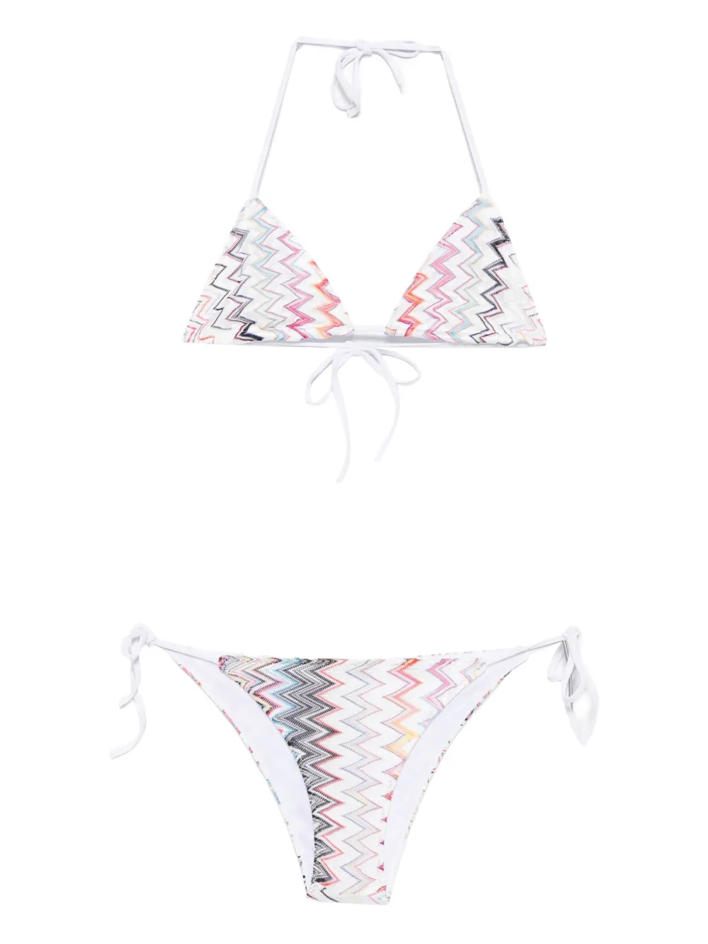 Missoni zigzag-pattern bikini Wit