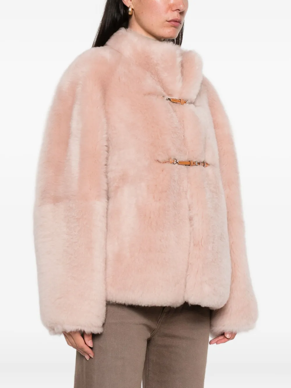 Ermanno Scervino Houtje-touwtje jas Roze