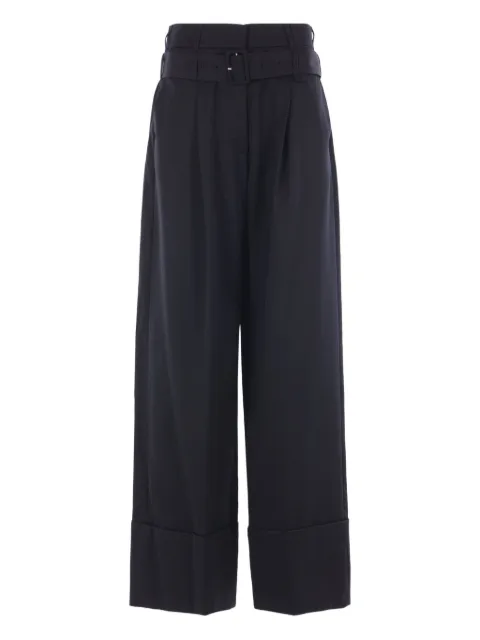 Simone Rocha belted cuffed wide-leg trousers