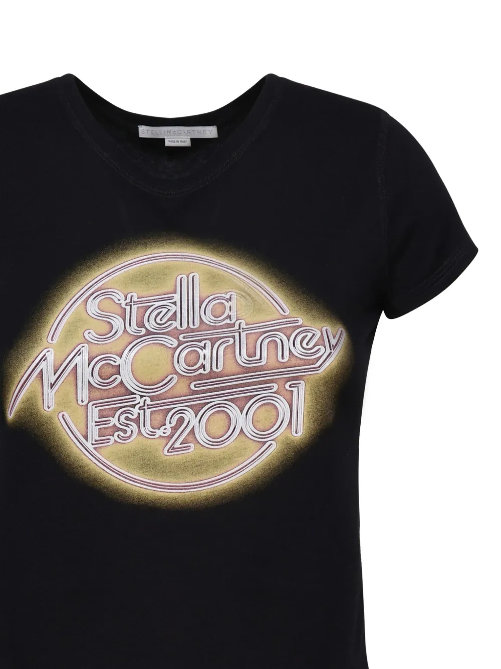 Stella McCartney logo-print cotton T-shirt Zwart