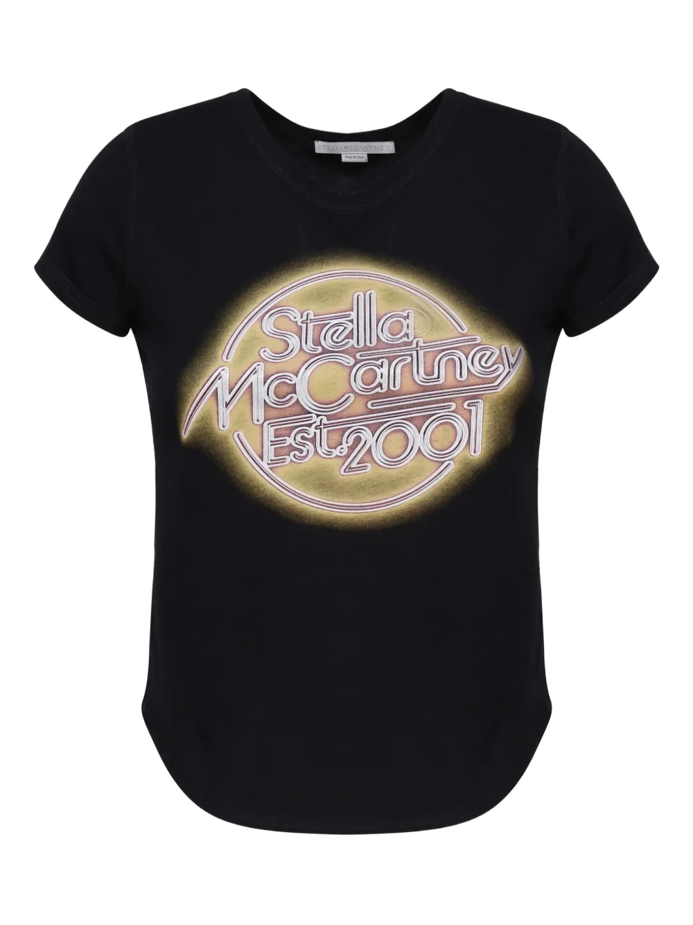 Stella McCartney logo-print cotton T-shirt Zwart