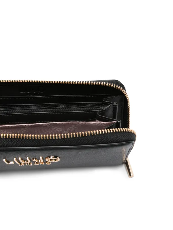 LIU JO Logo zip-around Wallet | Black | FARFETCH