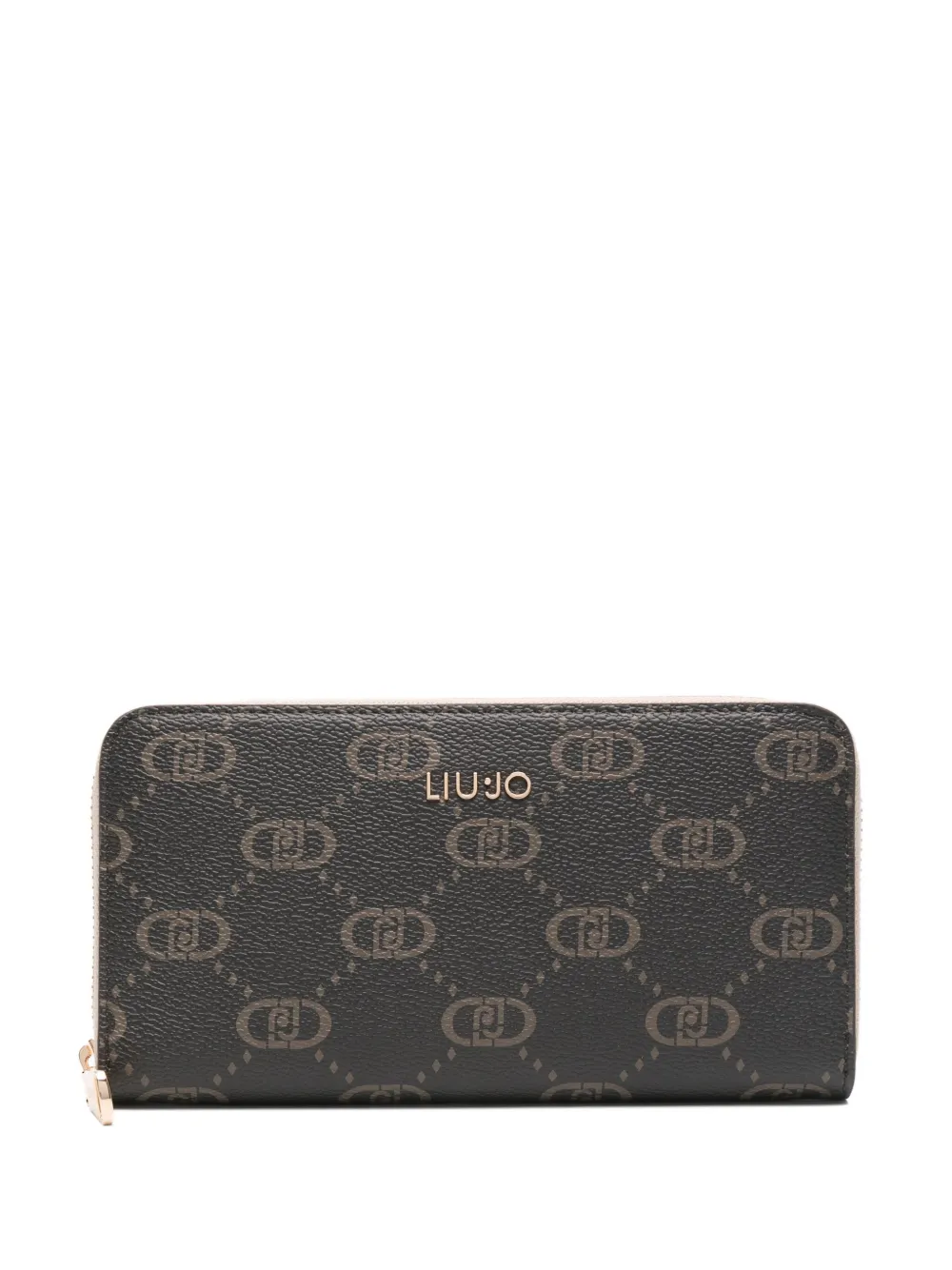 logo-plaque zip-around wallet