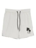 James Perse palm-embroidered deck shorts - Grey